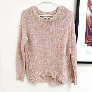 Loft Pink Knit Sweater Size Small